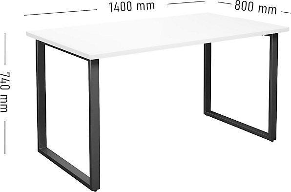 Image du produit kaiserkraft Table polyvalente DUO-O (140 x 80 x 74 cm)