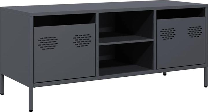 Produktbild vidaXL TV Schrank Fernsehtisch Fernsehschrank Lowboard TV Möbel Anthrazit Stahl (101.5 x 39 x 43.5 cm)