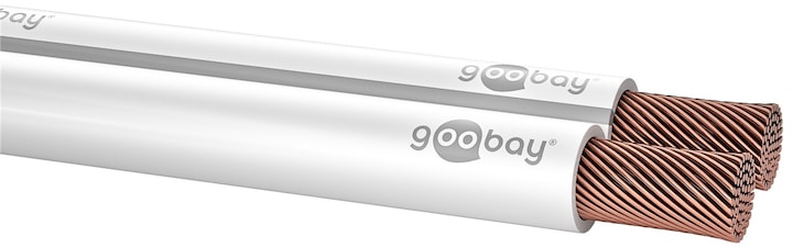 Actual product image Goobay Speaker cable white CU (50 m, 0.50 mm²)