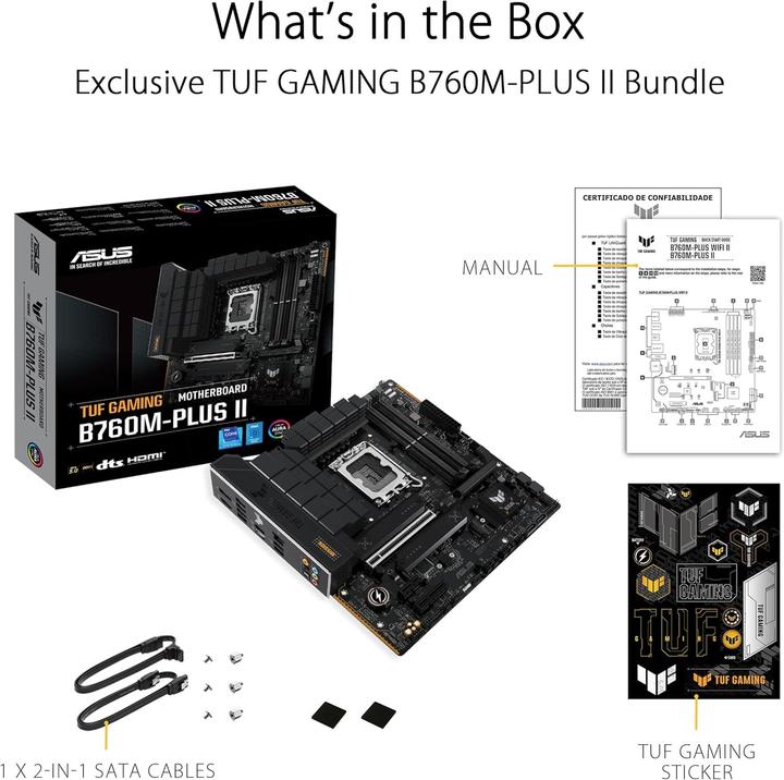 Produktbild ASUS TUF GAMING B760M-PLUS II (LGA 1700, Intel B760)