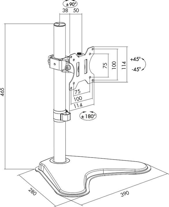 Actual product image LogiLink BP0044 (Table, 32", 8 kg)