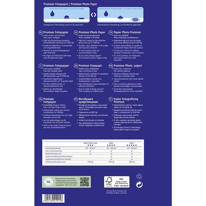 Produktbild Avery Premium Inkjet Fotopapier A4 (250 g/m², A4, 20 x)