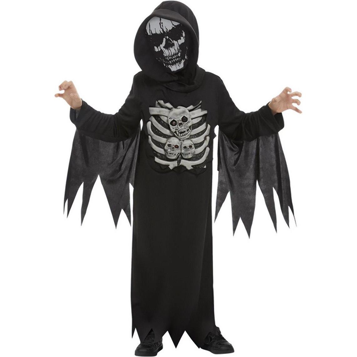 Thumbnail - Smiffys Skelett-Sensenmann, Kinder, schwarz (116, 122, 128)