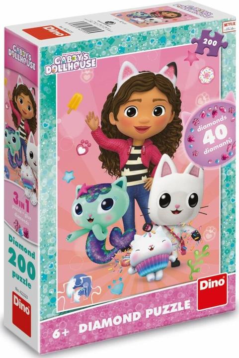 Image du produit Dino Puzzle 200 pieces XXL Pieces - Diamond Puzzle - Gabby's Dollhouse (200 pièces)