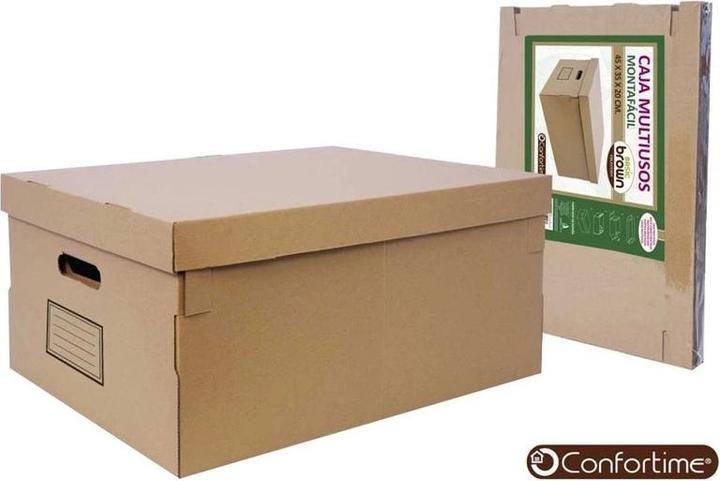 Produktbild Soler Hispania Aufbewahrungsbox mit Deckel Confortime Pappe 45 x 35 x 20 cm (6 Stück) (45 x 35 x 20 cm)