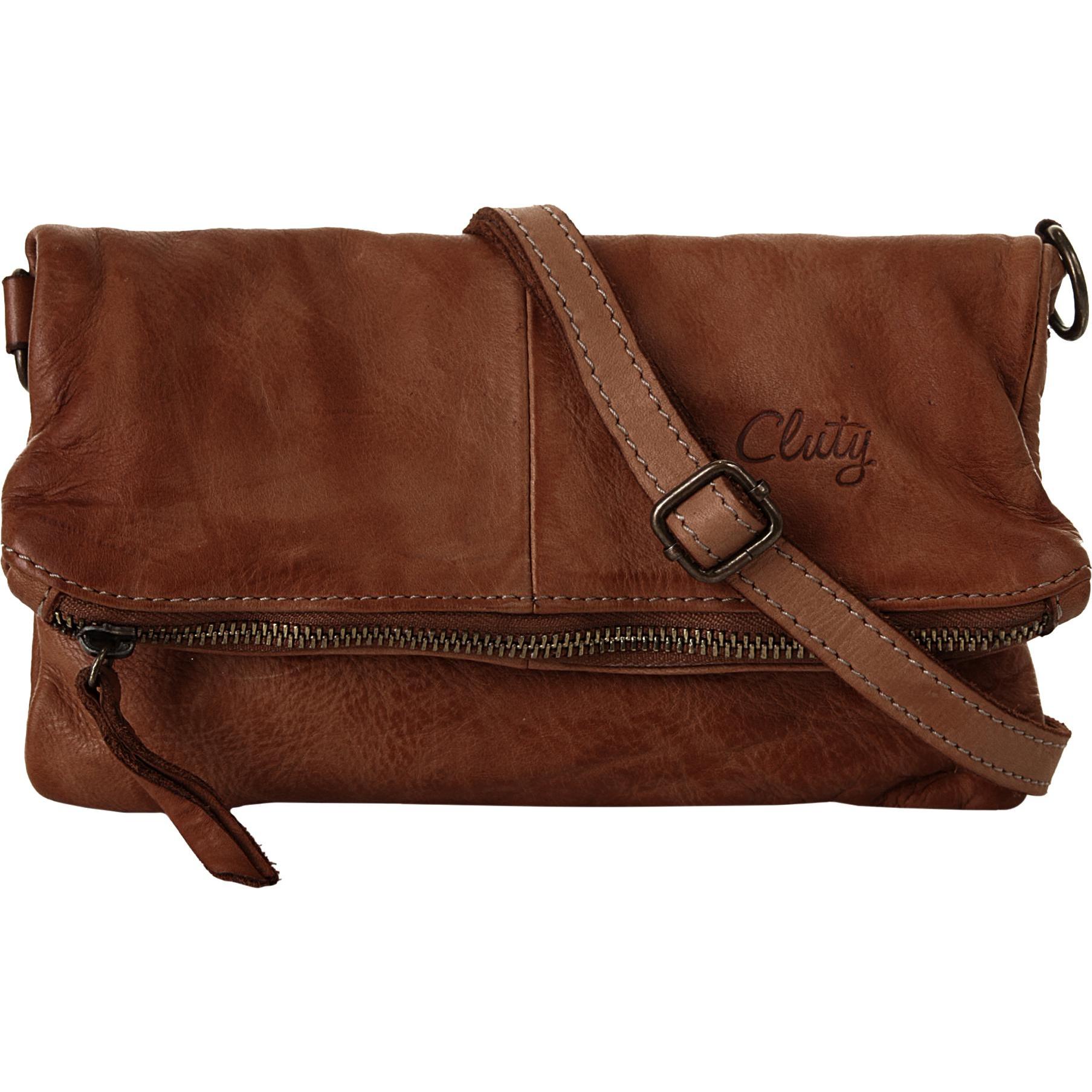 Cluty, Handtasche, Abendtasche, Braun