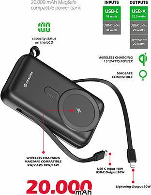 Produktbild Swissten Charger (20000 mAh, 22.50 W, 22.50 Wh)