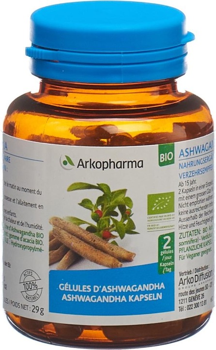 Produktbild Arkopharma Arkocaps Bio Ashwagandha Kapseln (60 Stück, Kapseln, 68 g)