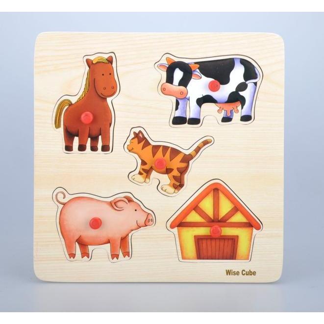 Besttoy Holz-Puzzle - Bauernhof - 5 Teile (5 Teile)