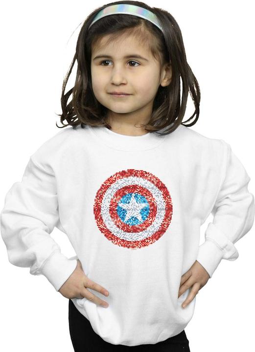 Produktbild Captain America Pixelated Shield Sweatshirt Mädchen (128)