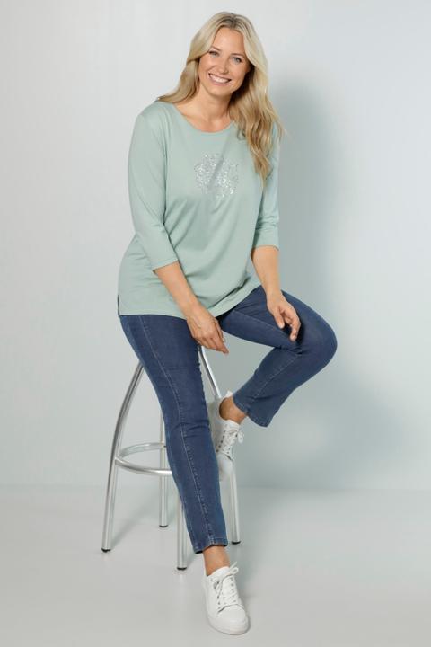 Produktbild Meyermode T-Shirt, Rosen-Motiv, Rundhals, 3/4-Ärmel (42)