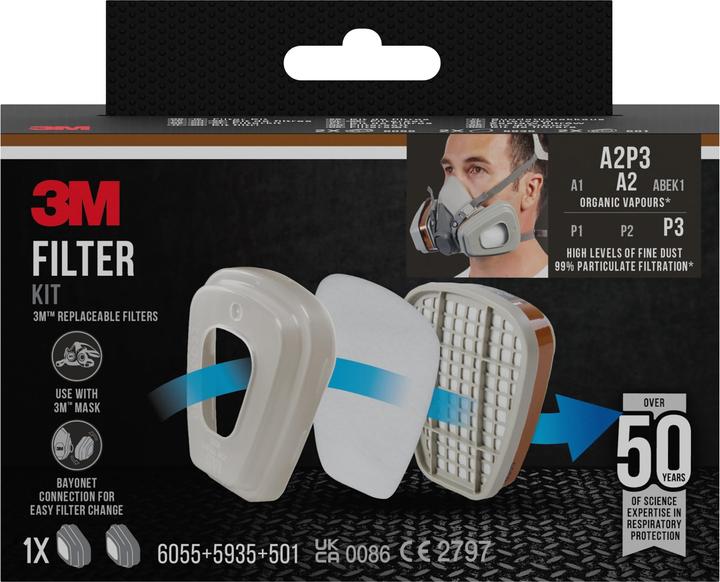 3M Filterkit Pestizid (A2, A2P3, P3, 2x)