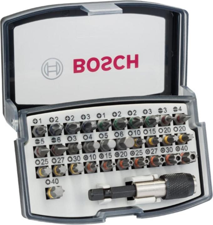 Bosch Professional Zubehör Bit impostato (Portapunte, Chiave a brugola, Croce Pozidriv PZ, Croce Phillips PH)