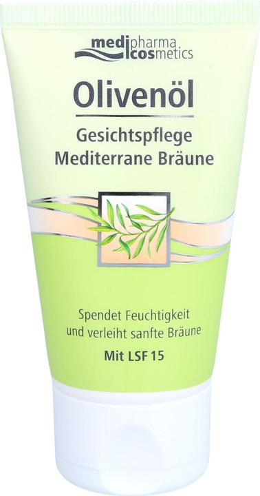 Actual product image Medipharma cosmetics Olive Oil Face Care Mediterranean Tan, 50 ml Cream (50 ml, Day cream, SPF 15)