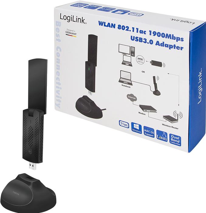 Produktbild LogiLink WL0247 Netzwerkkarte WLAN 1300 Mbit/s (USB)