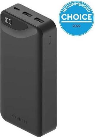 Productafbeelding Cygnett POWERBANK 20000MAH ZWART 3 APPARATEN 1 USB-C 2 USB-A DISPLAY (20000 mAh, 15 W, 74000 Wh)