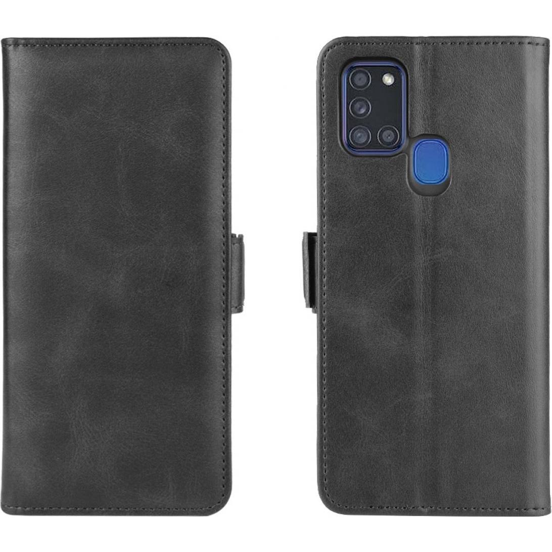 Thumbnail - Screenguard Samsung Galaxy A21s CardLounge Lederhülle (Samsung Galaxy A21s), Smartphone Hülle, Schwarz
