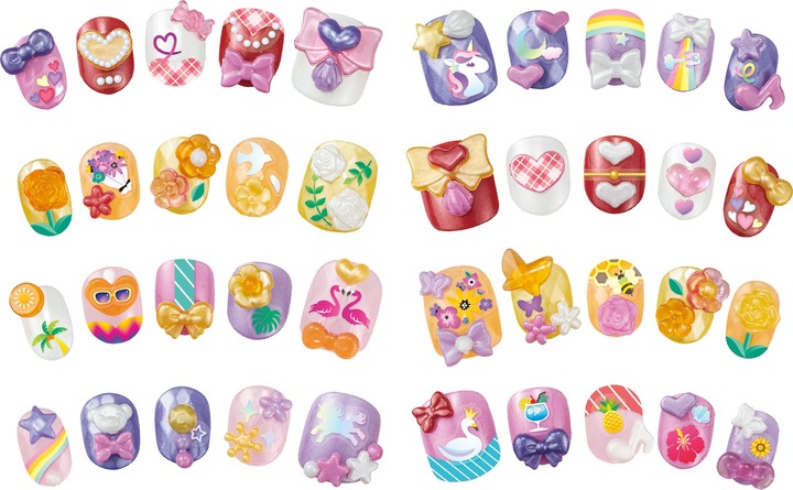 Produktbild Epoch Fingernägel Nachfüll Set gelb/pink (Kunstnägel, Mehrfarbig)