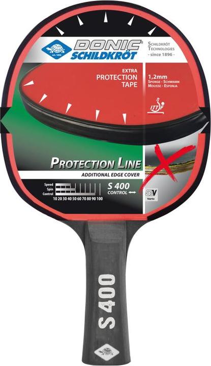 Produktbild Donic Schildkröt SCHILDKRÖT Tischtennisschläger "Protection Line S400" Lernschläger, Farbe: schwarz/rot, Jade Bela...