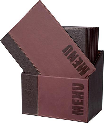 Produktbild Securit Speisekarten-Mappe TRENDY, A4, weinrot, 20er Box (A4, 20 x)