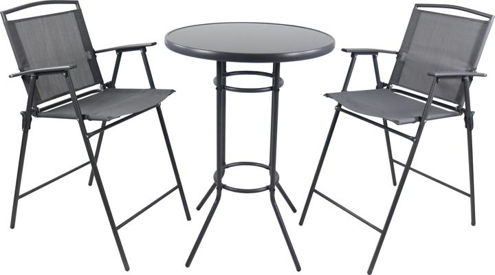 Produktbild VCM 3 tlg. Barstuhl Bartisch Barset Garlos