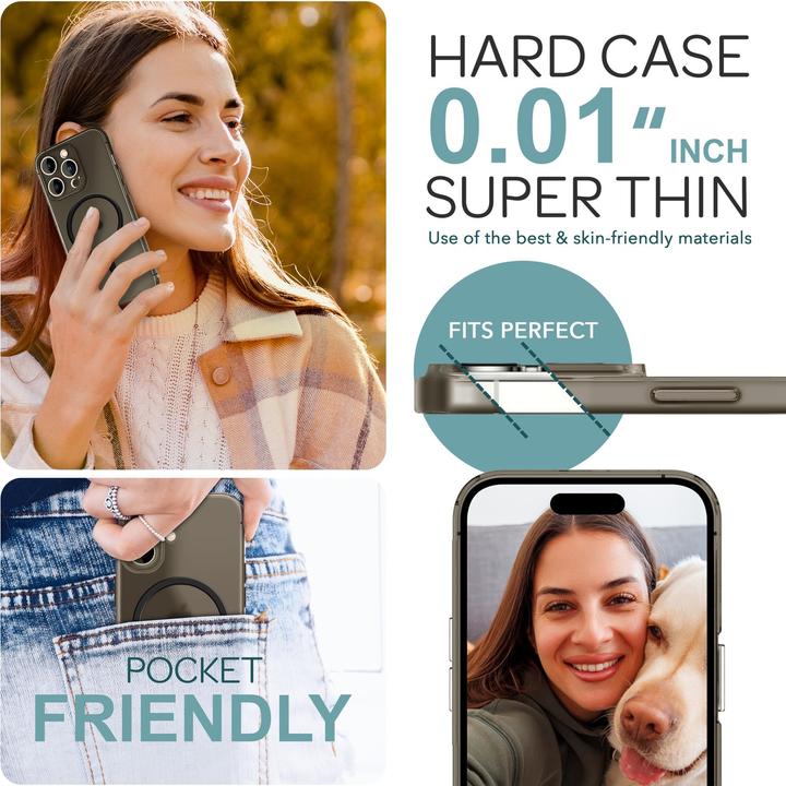 Produktbild Nalia Extrem Dünnes 0,3mm Hard-Case mit MagSafe, Matte Hülle (Apple iPhone 16 Pro)