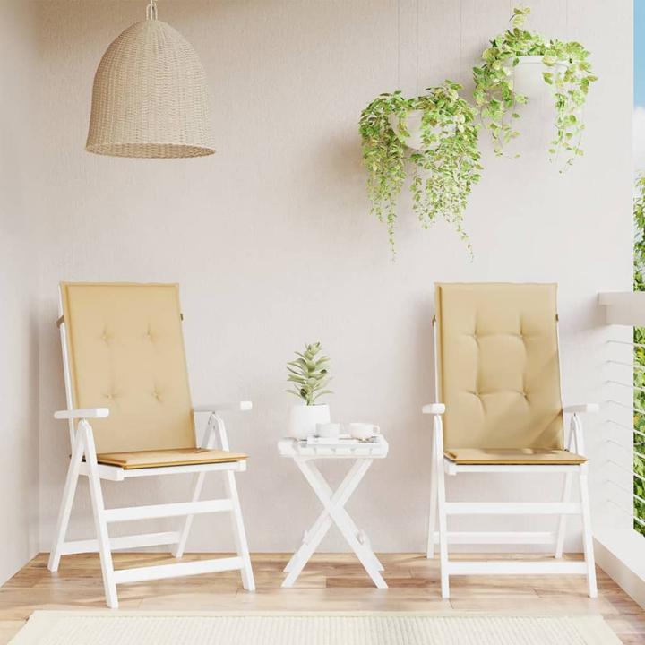 Actual product image VidaXL High-back cushions 2 pcs. fabric (120 x 50 x 4 cm)
