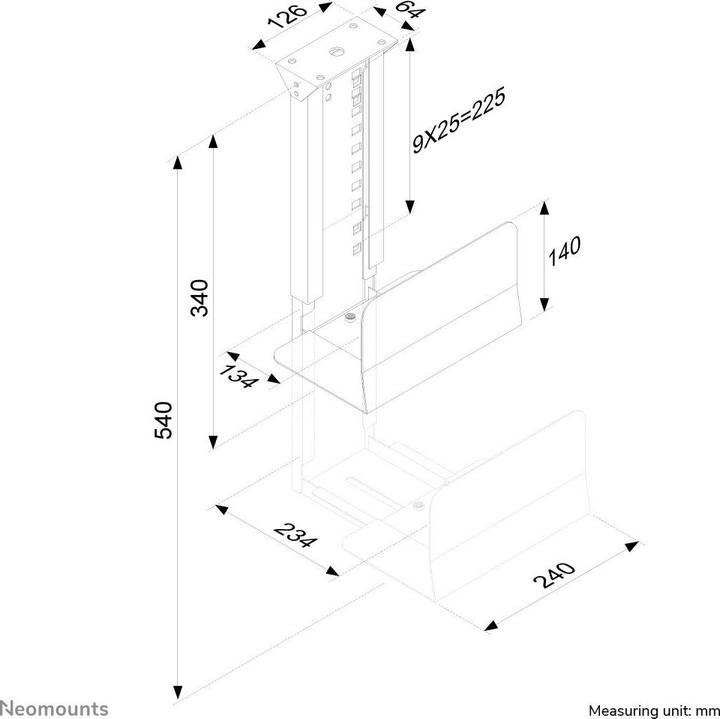 Actual product image Neomounts PC desk mount