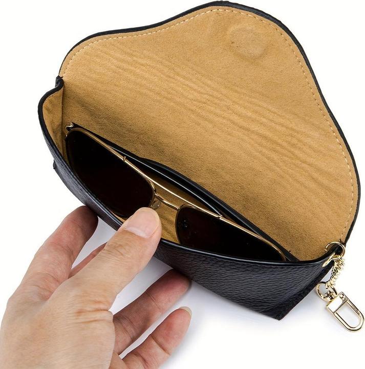 Produktbild Only-Bags.Store Echtes Leder Brillentasche Magnetische Sonnenbrille Lesebrille Box Abdeckung Portable Brillenetui