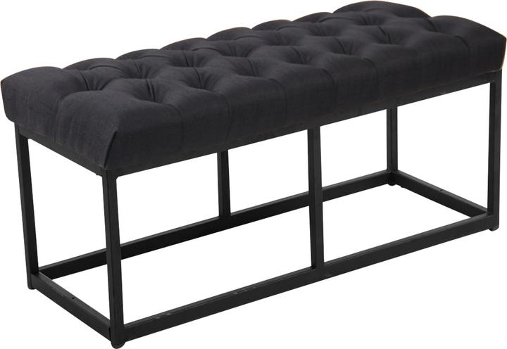 Actual product image Swisshandel24 Bench Amun Fabric Black 100 cm, black (100 cm)