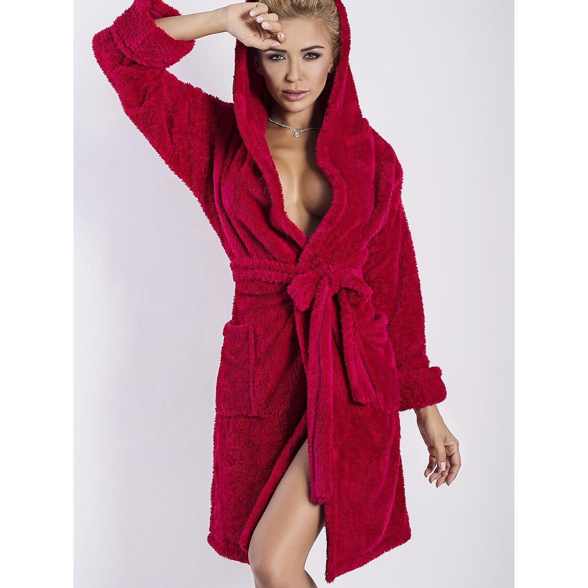 DKaren, Damen, Pyjama, Kurz Schlafrock model, Rosa, (XXL)