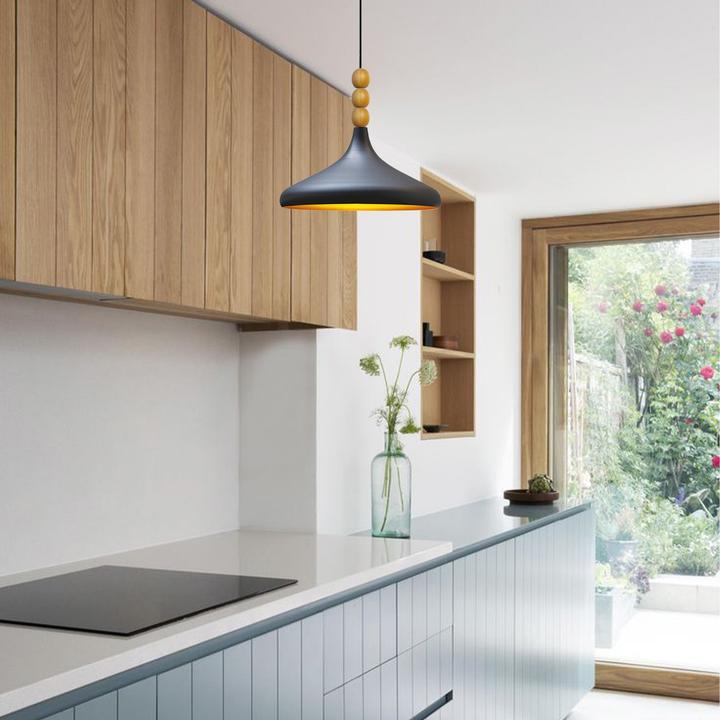 Productafbeelding Bamyum Champion Pendelleuchte Holz Schwarz (E27)