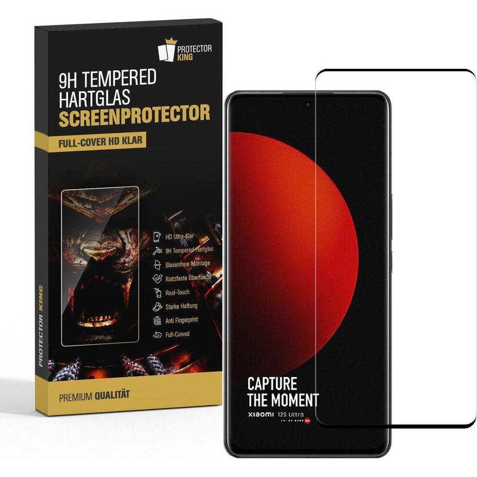Protectorking 4x echtes Tempered 9H Panzerhartglas 3D KLAR (4 Stück, Xiaomi 12S Pro), Smartphone Schutzfolie