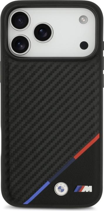 Produktbild BMW Case M Carbon Tricolor Line MagSafe for iPhone 17 Pro Max black (Apple iPhone 17 Pro Max)