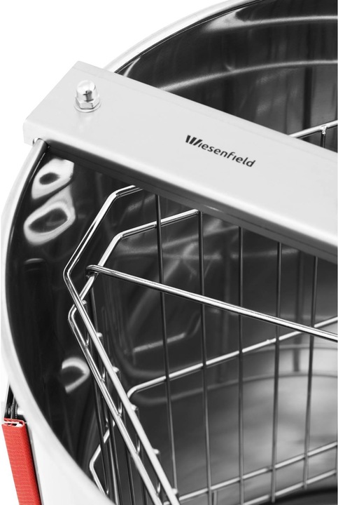 Produktbild Wiesenfield Hochwertige Honigschleuder Edelstahl Tangentialschleuder Handantrieb 4 Waben