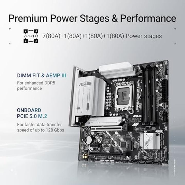 Produktbild ASUS PRIME B860M-A WIFI (LGA 1851, Intel B860, mATX)
