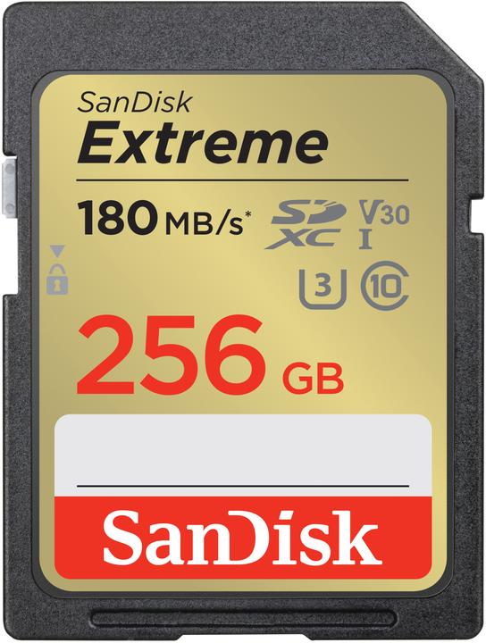 Actual product image SanDisk Extreme (256 GB, SDXC, U3, UHS-I)