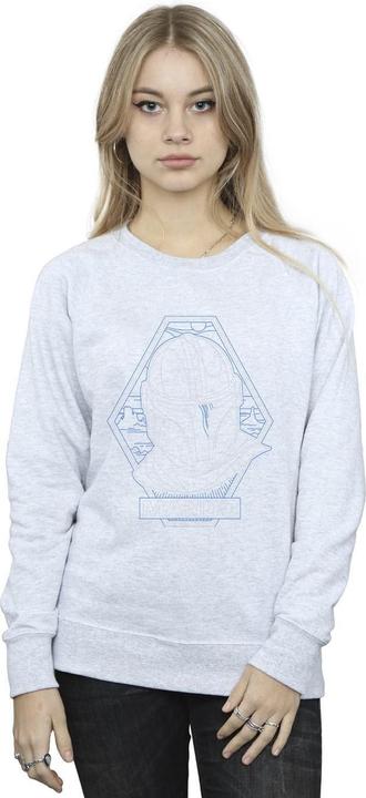 Produktbild Star Wars The Mandalorian Outline Helm Diamond Sweatshirt (M)