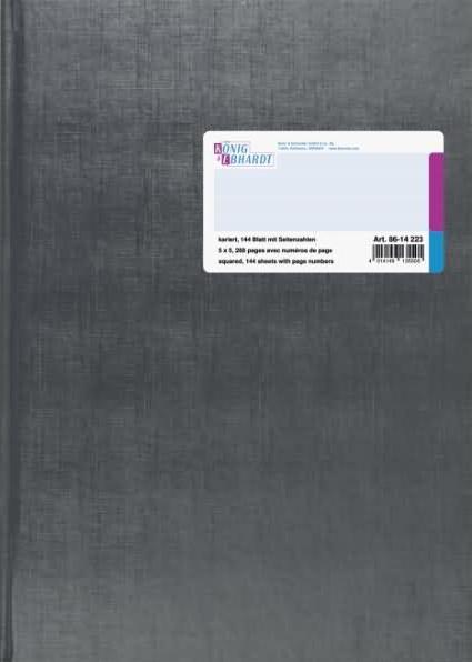 Actual product image König & Ebhardt Business book Paper size: DIN A4 Ruling style: squared (80 g/m², 144 x, A4)