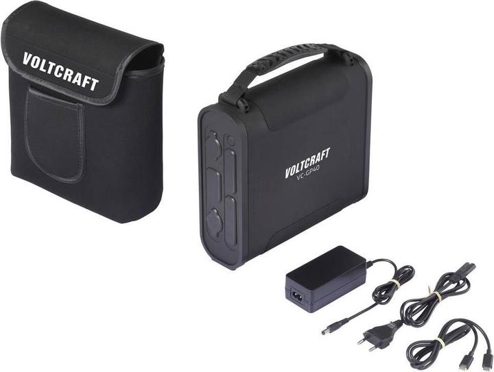 Image du produit Voltcraft VC-GP40 Powerbank 144000 mAh USB PD 3.0 LiFePO 4 Schwarz LED Taschenl (100 W)