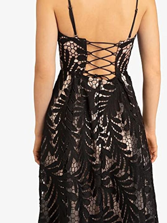 Actual product image Apart Fashion Corsage Bodice Dress with Adjustable Spaghetti Straps and Full Skirt (34)