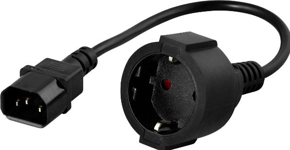 Produktbild Powerwalker IEC Schutzkontakt Adapterk. C14 - CEE 7/3 (Typ F)