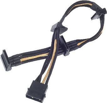 Image du produit Silverstone Câble Molex 4 pôles vers 4x SATA (30 cm)