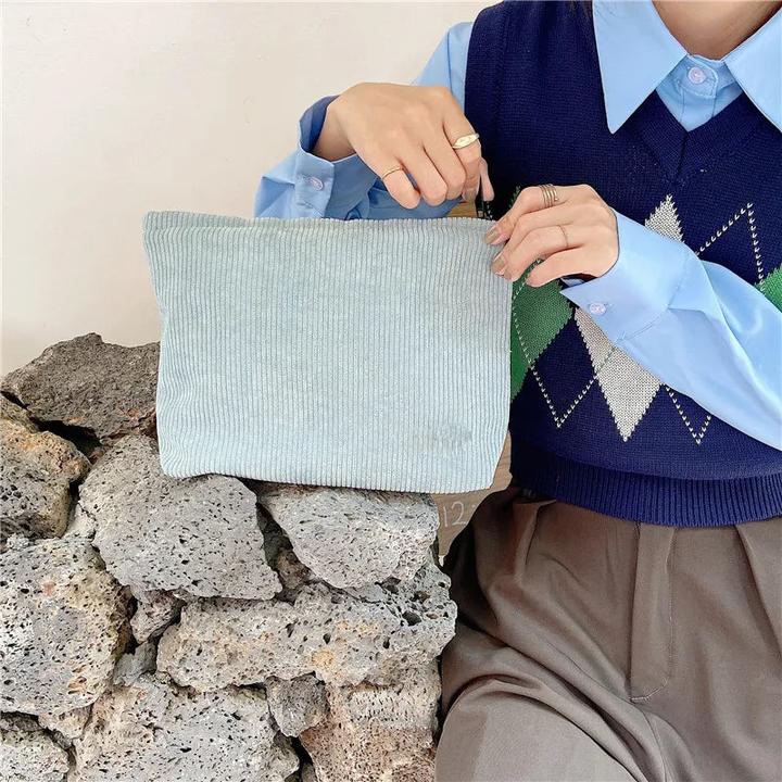 Produktbild Only-Bags.Store Cord Reise Kosmetiktasche Portable Make-up Aufbewahrungstasche Geldbörsen grosse Kapazität