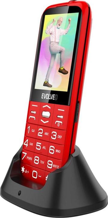 Actual product image Evolveo EasyPhone XO, mobilní telefon pro seniory s nabíjecím stojánkem (červená barva) (2.80", 0.30 Mpx, 2G)