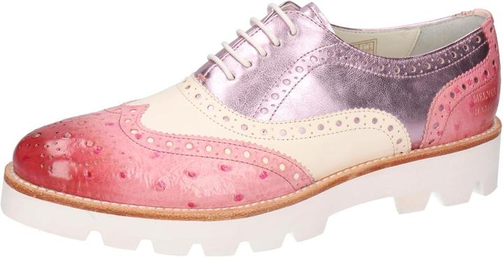 Melvin & Hamilton Richelieu Molly 2, Handgemaakte Leren Schoen, Puntige Neus, Plateauzool (38)