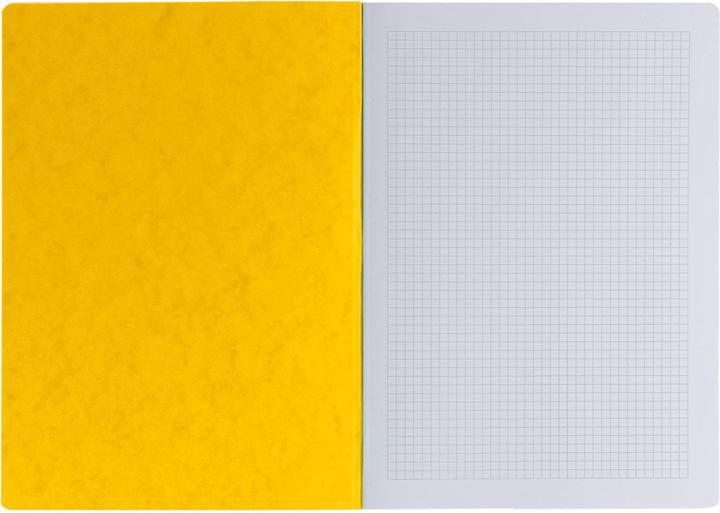 Actual product image Office A4 exercise book, chequered, yellow, 10 pieces (A4, Checked, Soft cover)