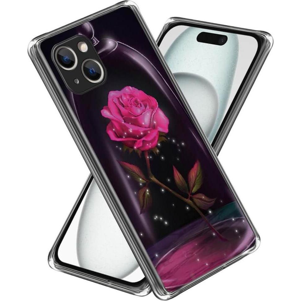 Cover-Discount iPhone 15 - Cover Handyhülle IMD Rose (Apple iPhone 15), Smartphone Hülle, Rosa