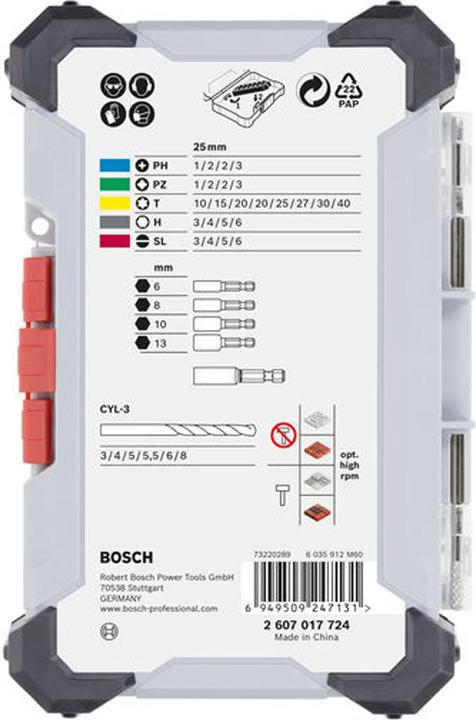 Actual product image Bosch Professional Bit Set Extra Hard 35 pcs
