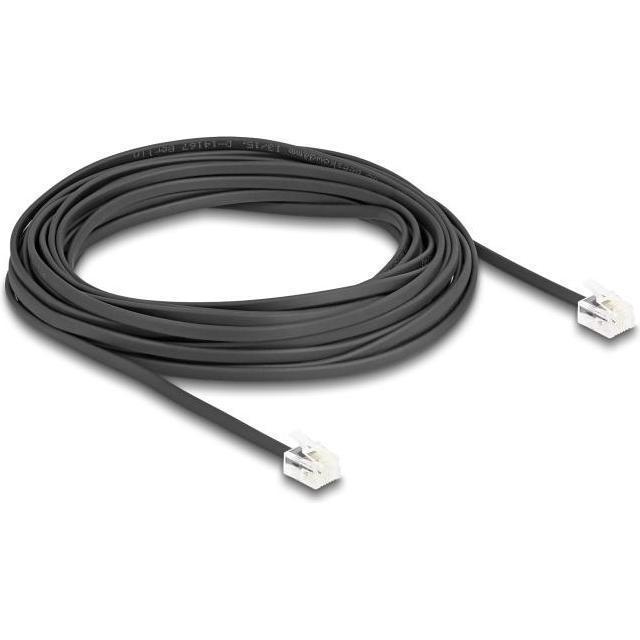 Thumbnail - Delock Telefonkabel RJ11 Stecker zu RJ11 Stecker schwarz 5 m, Telefon Zubehör